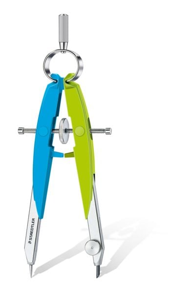 Produktbild: STAEDTLER Mars comfort 556, Pr&auml;zisions-Geometriezirkel, Zirkel, neon blau/gr&uuml;n 556 00-N1