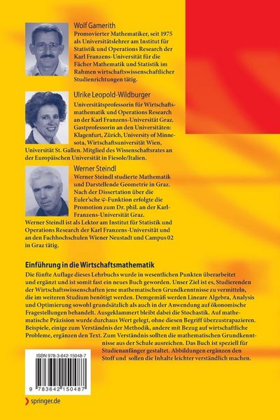 Produktbild: Einf&uuml;hrung in die Wirtschaftsmathematik