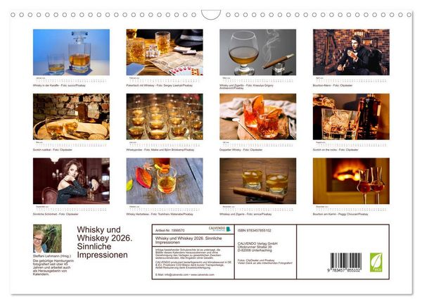 Produktbild: Whisky und Whiskey 2026. Sinnliche Impressionen (Wandkalender 2026 DIN A3 quer), CALVENDO Monatskalender