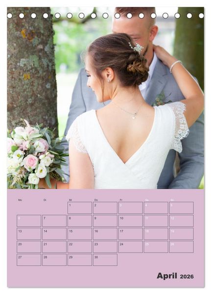 Produktbild: Hochzeitsfeeling (Tischkalender 2026 DIN A5 hoch), CALVENDO Monatskalender