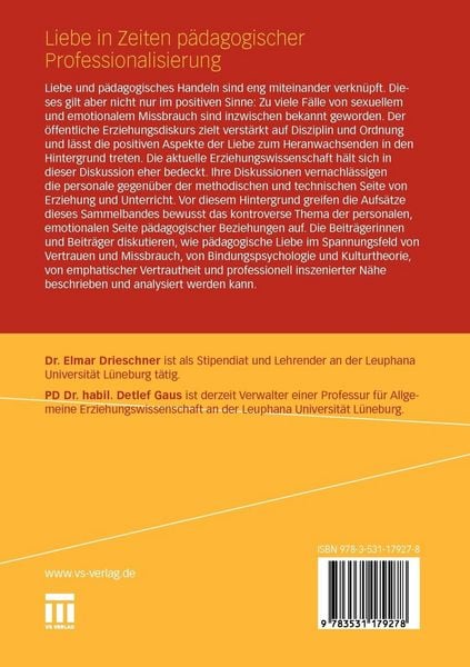 Produktbild: Liebe in Zeiten p&auml;dagogischer Professionalisierung