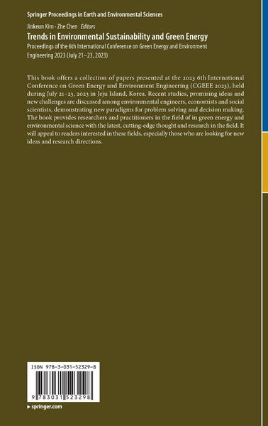 Produktbild: Trends in Environmental Sustainability and Green Energy