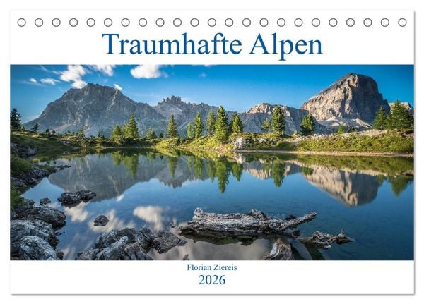 Produktbild: Traumhafte Alpen (Tischkalender 2026 DIN A5 quer), CALVENDO Monatskalender