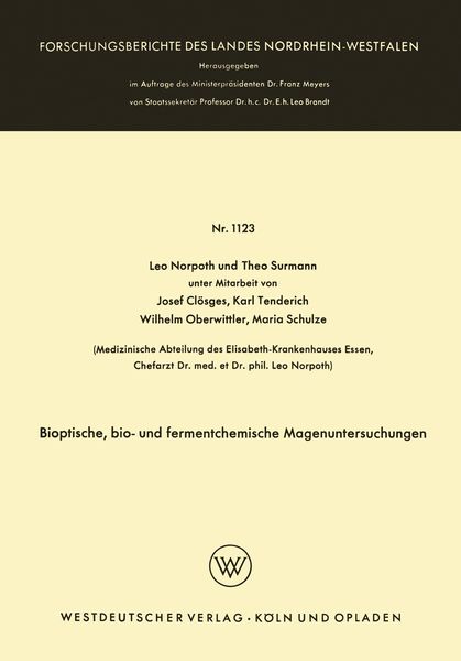 Produktbild: Bioptische, bio- und fermentchemische Magenuntersuchungen