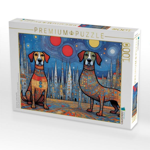 Produktbild: CALVENDO Puzzle Bunte Hunde - perfekt unperfekt | 1000 Teile Lege-Gr&ouml;&szlig;e 64x48cm Foto-Puzzle f&uuml;r gl&uuml;ckliche Stunden
