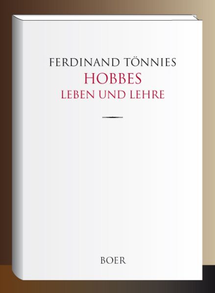 Hobbes, Gebundene Ausgabe von Ferdinand Tönnies, Boer Verlag, 9783966624794