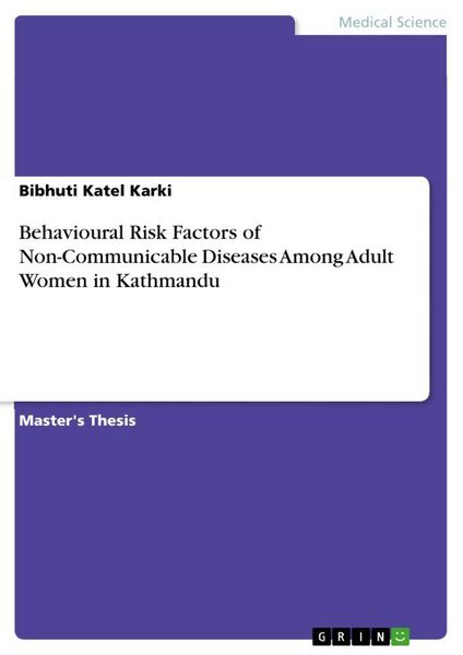 Produktbild: Behavioural Risk Factors of Non-Communicable Diseases Among Adult Women in Kathmandu