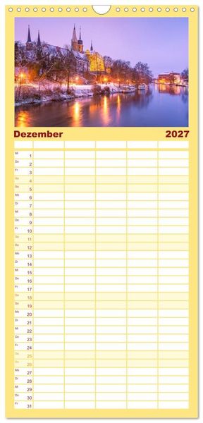 Produktbild: Familienplaner 2027 - Merseburg - Meine Domstadt an der Saale mit 5 Spalten (Wandkalender, 21 x 45 cm) CALVENDO