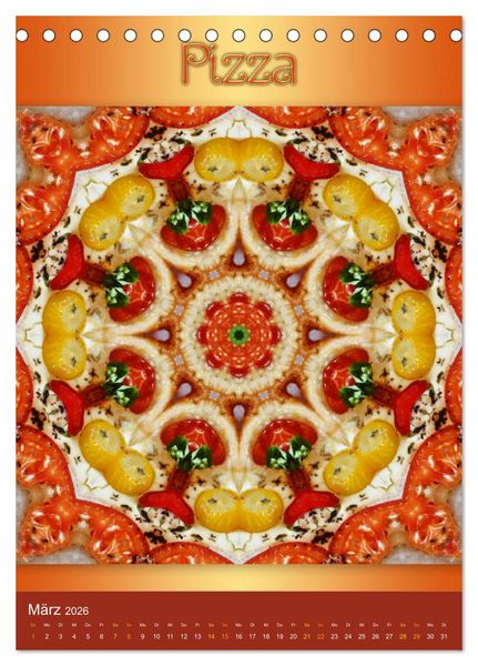 Produktbild: Kulinarische Mandalas (Tischkalender 2026 DIN A5 hoch), CALVENDO Monatskalender