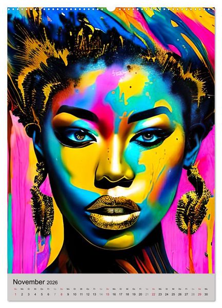 Produktbild: Portraits afrikanischer Frauen (Wandkalender 2026 DIN A2 hoch), CALVENDO Monatskalender