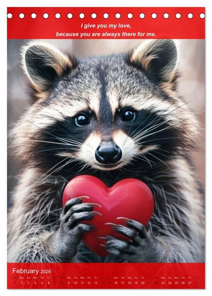 Produktbild: I'll give you my love (Desk Calendar 2026 DIN A5 portrait), CALVENDO 12 Month DeskCalendar