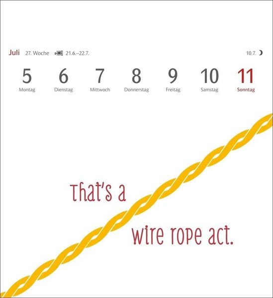 Produktbild: Now I know how the rabbit runs Postkartenkalender 2027 - 53 denglische Spr&uuml;che und Sprichw&ouml;rter