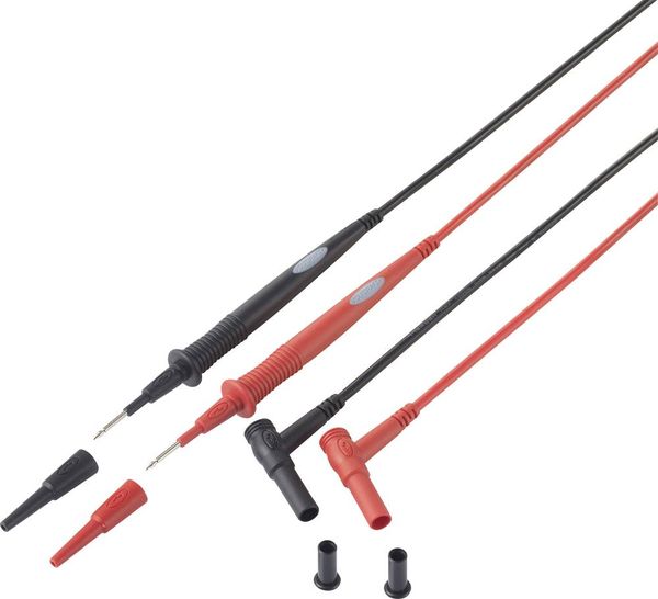 VOLTCRAFT Sicherheits-Messleitung 1.00m Schwarz, Rot MS-7