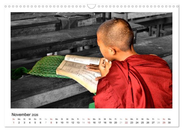 Produktbild: Myanmar &ndash; Mit anderen Augen (Wandkalender 2026 DIN A3 quer), CALVENDO Monatskalender