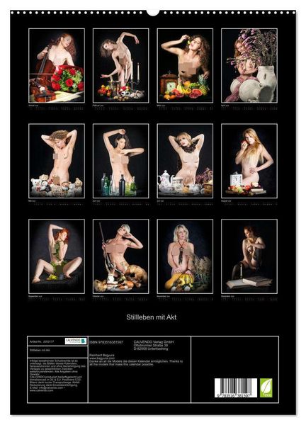 Produktbild: Stillleben mit Akt (hochwertiger Premium Wandkalender 2026 DIN A2 hoch), Kunstdruck in Hochglanz