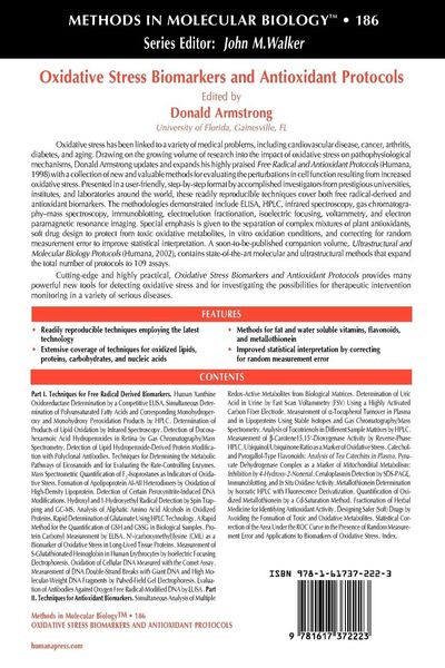 Produktbild: Oxidative Stress Biomarkers and Antioxidant Protocols