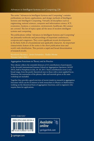 Produktbild: Aggregation Functions in Theory and in Practise