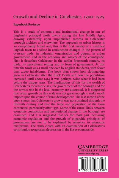 Produktbild: Growth and Decline in Colchester, 1300-1525