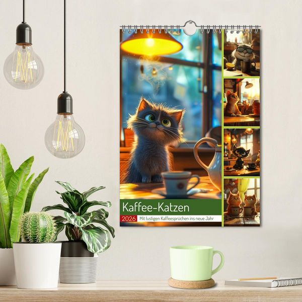 Produktbild: Kaffee-Katzen (Wandkalender 2026 DIN A4 hoch), CALVENDO Monatskalender