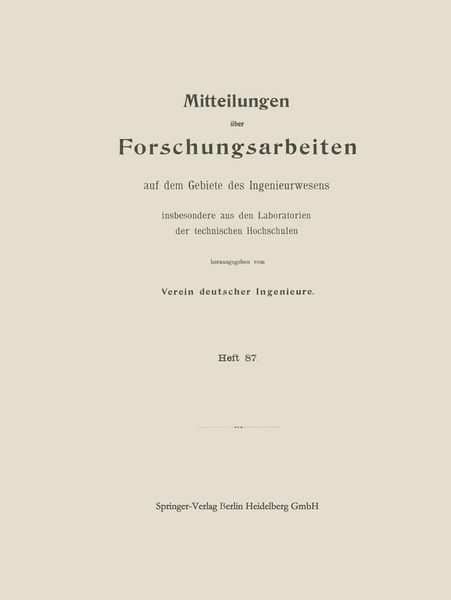 Produktbild: Mitttelungen &uuml;ber Forschungsarbeiten auf dem Gebiete des Ingenieurwesens