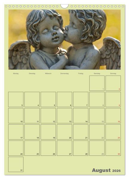 Produktbild: Monatsplaber f&uuml;r flei&szlig;ige Engel (Wandkalender 2026 DIN A3 hoch), CALVENDO Monatskalender
