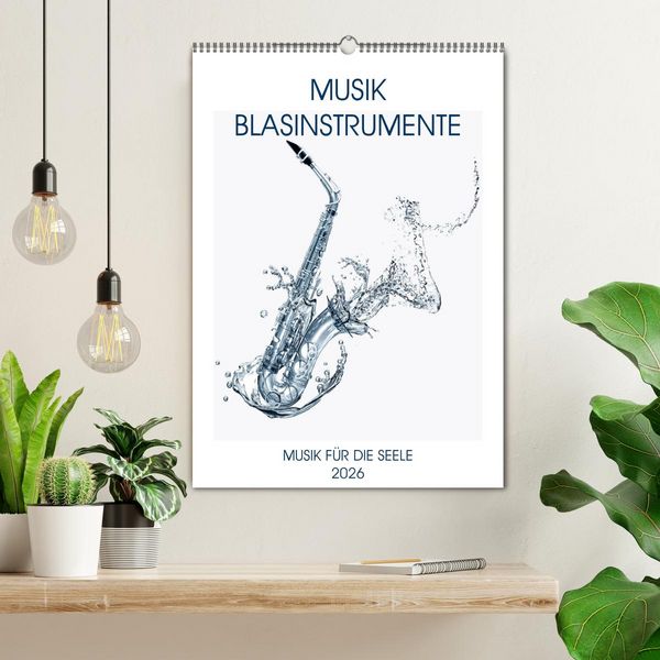 Produktbild: Musik Blasinstrumente (Wandkalender 2026 DIN A2 hoch), CALVENDO Monatskalender