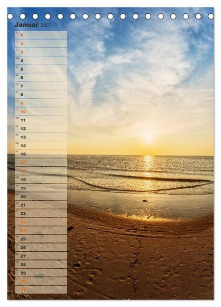 Produktbild: Zwischen D&uuml;nen und Watt / Geburtstagskalender (Tischkalender 2027 DIN A5 hoch), CALVENDO Monatskalender
