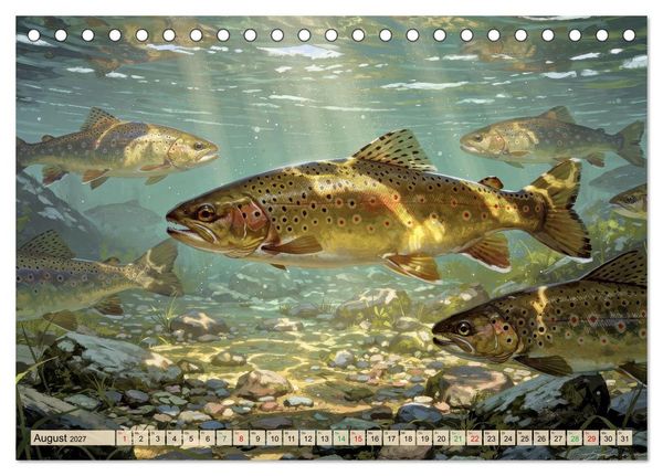 Produktbild: Talsperren - Forellen (Tischkalender 2027 DIN A5 quer), CALVENDO Monatskalender