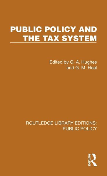 Produktbild: Public Policy and the Tax System
