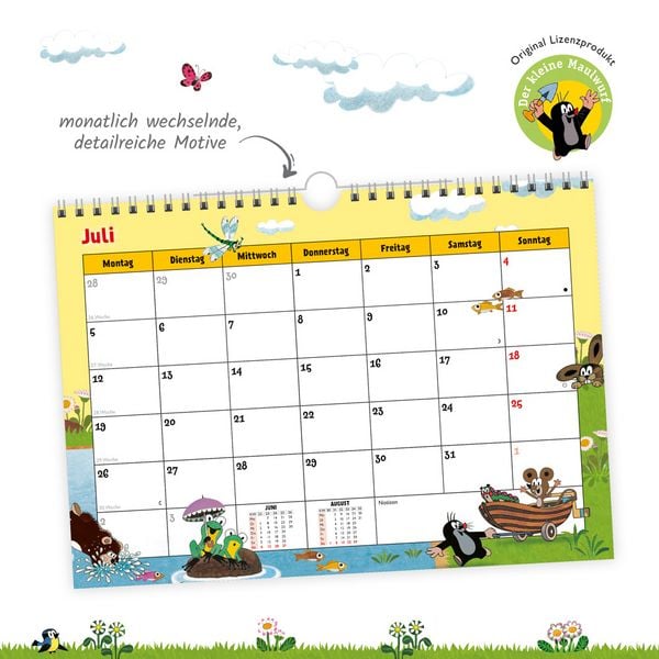 Produktbild: TR&Ouml;TSCH - Der kleine Maulwurf Monatsterminer Monatskalender 2027