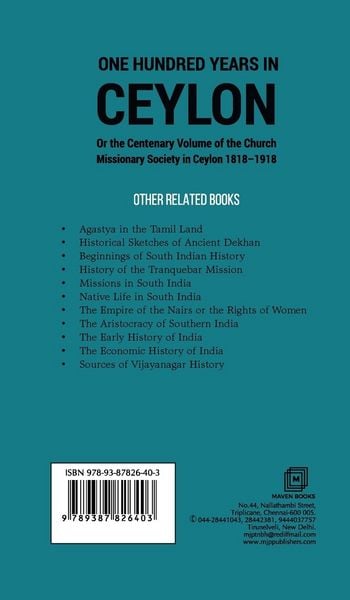 Produktbild: One Hundred years in ceylon