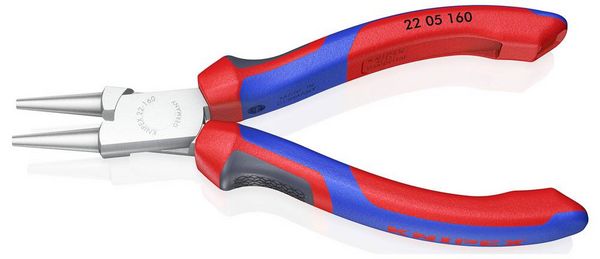 Produktbild: Knipex 22 05 160 Werkstatt Rundzange Gerade Chrom-Vanadium Elektrostahl 160mm
