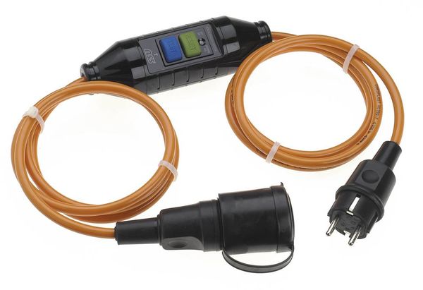 Bachmann 341.880 Personenschutz-Verlängerungskabel PRCD 230 V Orange, Schwarz