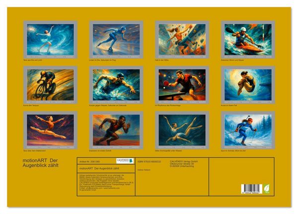 Produktbild: motionART Der Augenblick z&auml;hlt (Wandkalender 2026 DIN A2 quer), CALVENDO Monatskalender