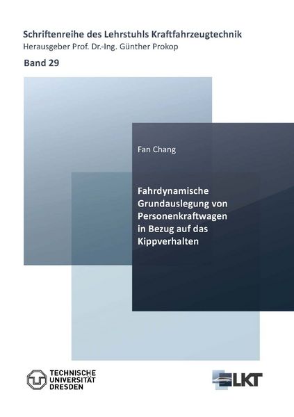 Produktbild: Fahrdynamische Grundauslegung von Personenkraftwagen in Bezug auf das Kippverhalten