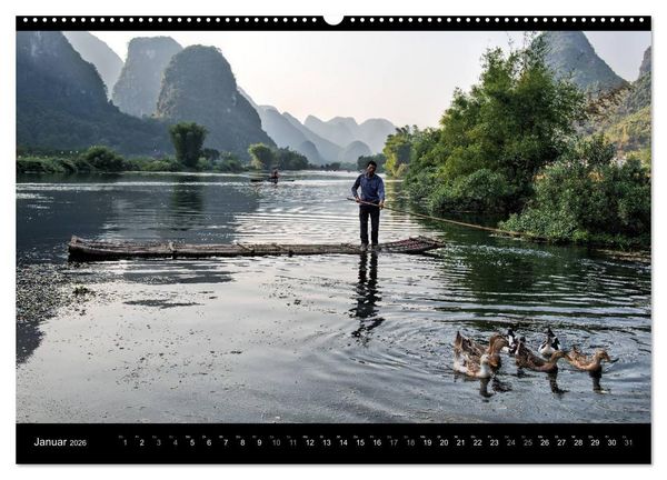 Produktbild: CHINA - Zauberberge am Drachenfluss (Wandkalender 2026 DIN A2 quer), CALVENDO Monatskalender