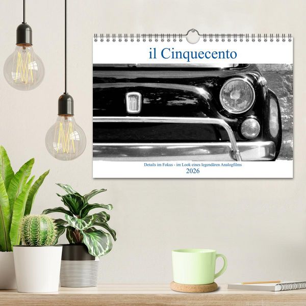 Produktbild: il Cinquecento - Details im Fokus - im Look eines legend&auml;ren Analogfilms (Wandkalender 2026 DIN A4 quer), CALVENDO Monatskalender