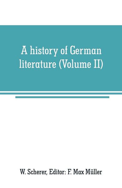 Produktbild: A history of German literature (Volume II)