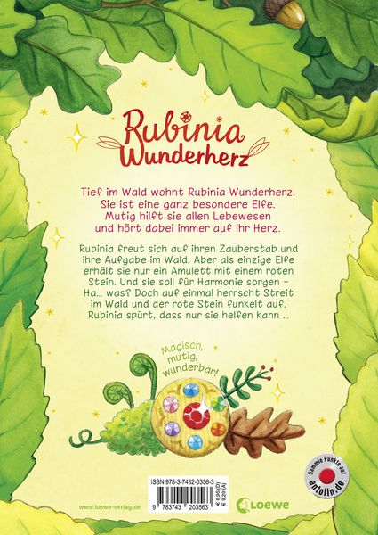 Produktbild: Rubinia Wunderherz, die mutige Waldelfe (Band 1) - Der magische Funkelstein
