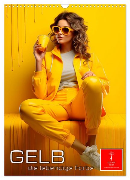 Produktbild: Gelb, die lebendige Farbe (Wandkalender 2026 DIN A3 hoch), CALVENDO Monatskalender