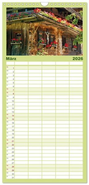 Produktbild: Familienplaner 2026 - Alte Zeitzeugen mit 5 Spalten (Wandkalender, 21 x 45 cm) CALVENDO