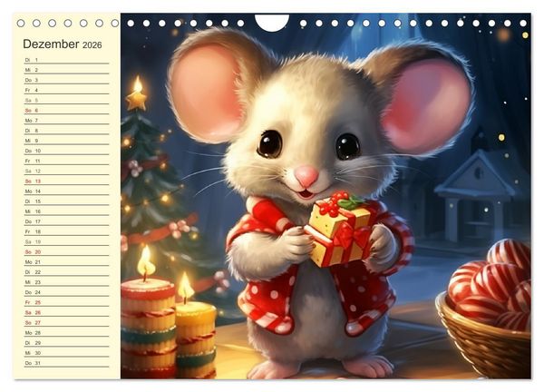 Produktbild: Mausiges Spektakel. Zauberhafter Maus-Alltag (Wandkalender 2026 DIN A4 quer), CALVENDO Monatskalender