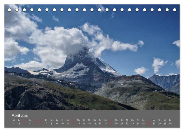 Produktbild: Wallis. Perle der Schweiz (Tischkalender 2026 DIN A5 quer), CALVENDO Monatskalender