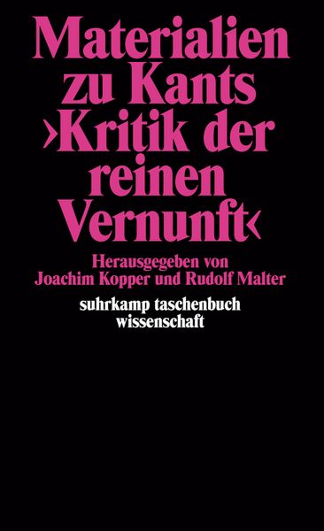 Produktbild: Materialien zu Kants &raquo;Kritik der reinen Vernunft&laquo;
