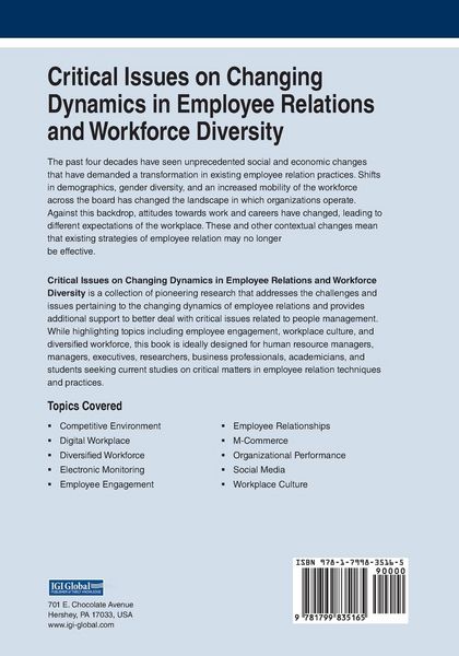 Produktbild: Critical Issues on Changing Dynamics in Employee Relations and Workforce Diversity