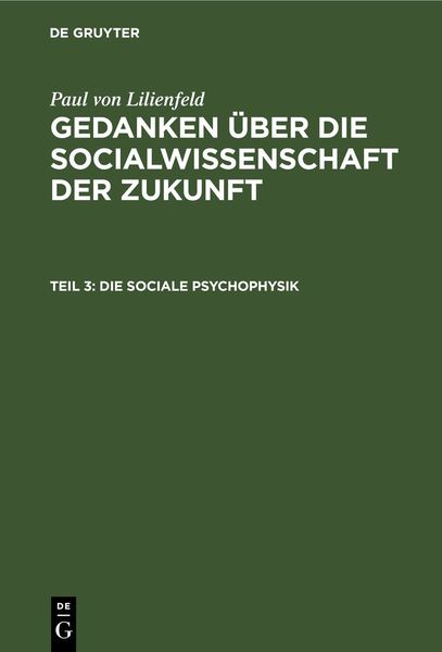 Produktbild: Die sociale Psychophysik