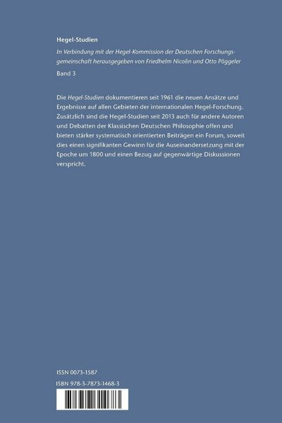 Produktbild: Hegel-Studien Band 3
