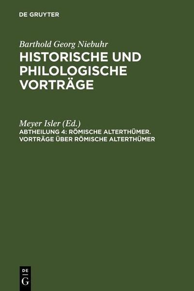Produktbild: Vortr&auml;ge &uuml;ber r&ouml;mische Alterth&uuml;mer