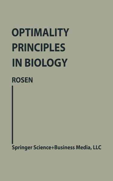 Produktbild: Optimality Principles in Biology
