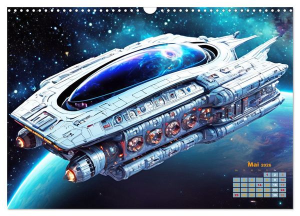 Produktbild: Im Weltall unterwegs - Verr&uuml;ckte Fahrzeuge im Universum (Wandkalender 2026 DIN A3 quer), CALVENDO Monatskalender